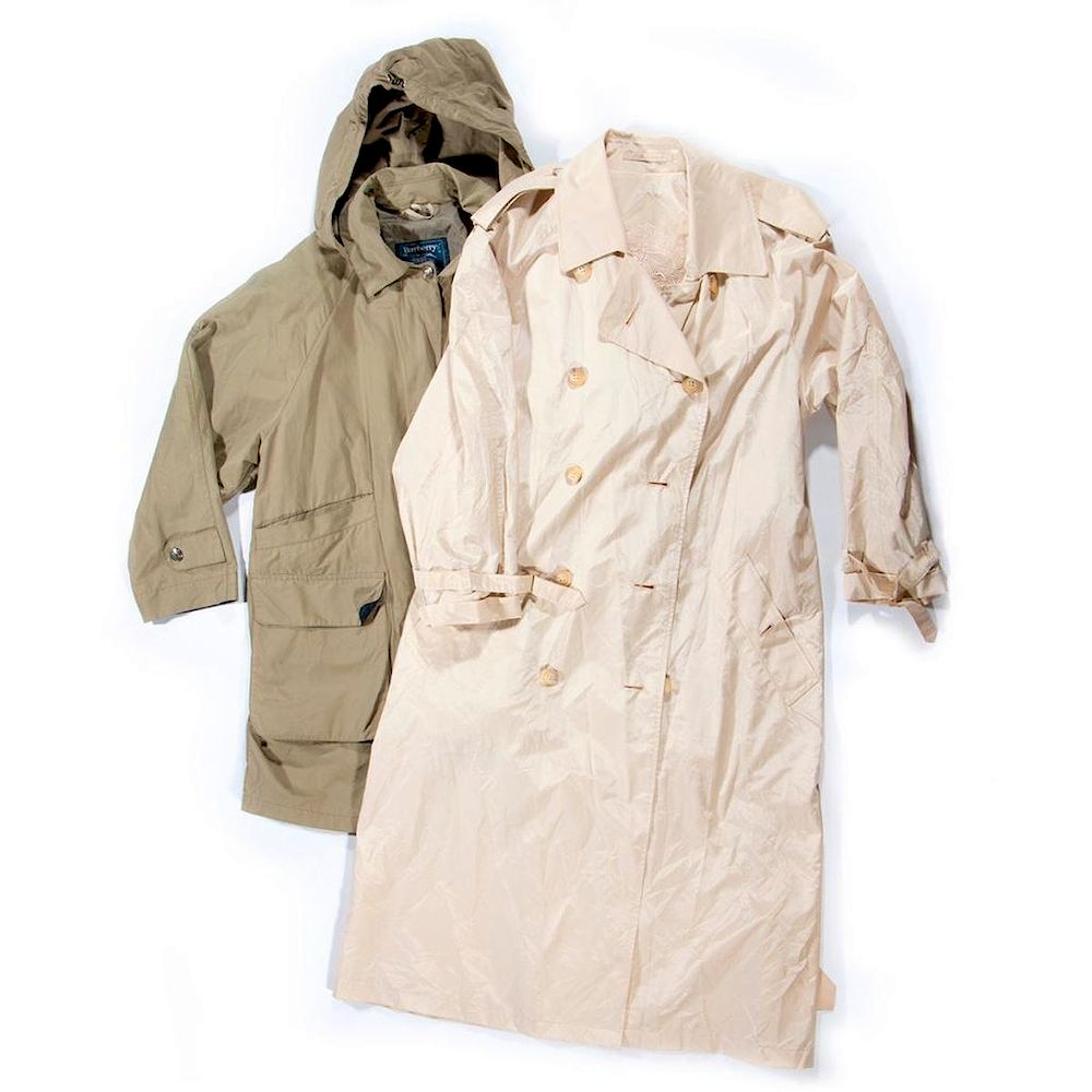 Appraisal: Two BurberryLondon Lightweight Cotton Blend Jackets cream colored labeled Prorsum