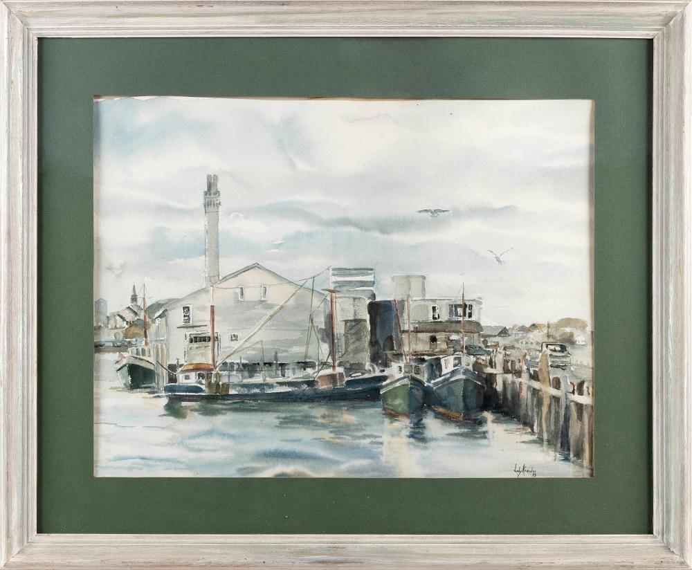 Appraisal: JUDY KNOWLES MASSACHUSETTS TH ST CENTURY VIEW OF PROVINCETOWN MASSACHUSETTS