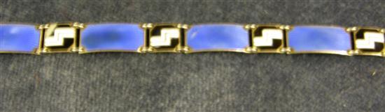 Appraisal: AN ART DECO SILVER GILT AND ENAMEL BRACELET