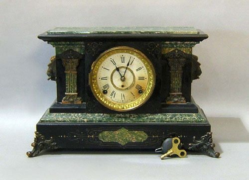 Appraisal: Seth Thomas mantle clock late th c with faux marble