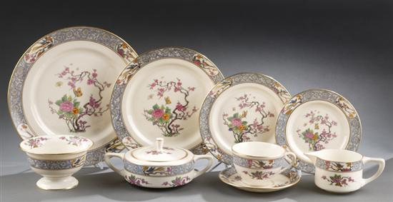 Appraisal: Lenox porcelain dinnerware in the Ming pattern Service for plus