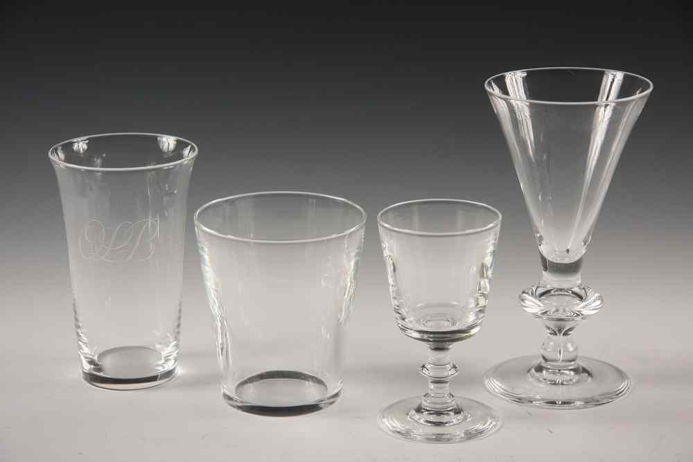 Appraisal: LOT MIXED STEUBEN GLASSES - Including Broad Stemmed Wine Glasses