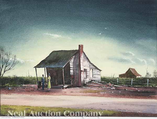 Appraisal: Richard Clarke Hare American - Mississippi Conference watercolor signed lower