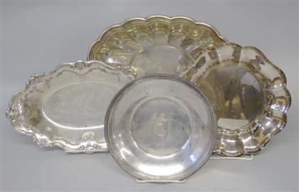 Appraisal: Two sterling silver bread tray sgorham corporation providence ri th