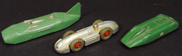 Appraisal: Three Dinky Toys die-cast streamline racing cars comprising an MG