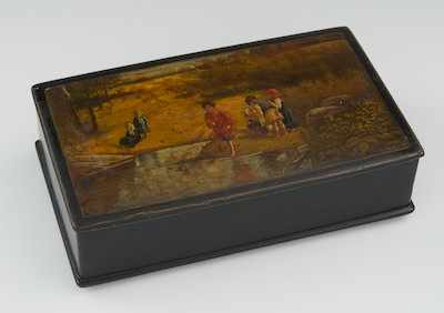 Appraisal: A Russian Lacquer Box Measures apprx - x - x