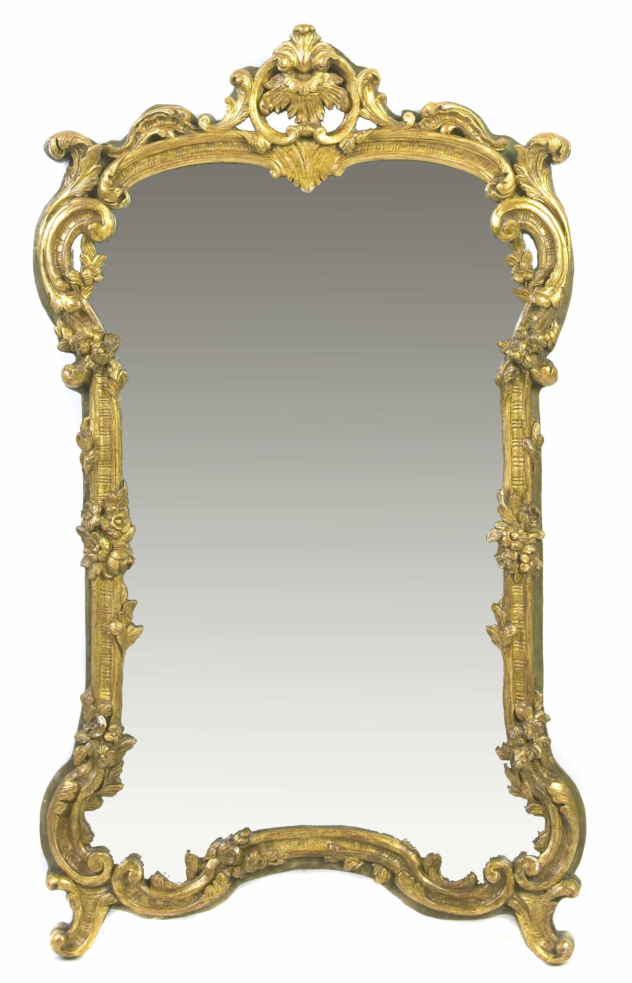 Appraisal: A Louis XV style giltwood wall mirror height in width