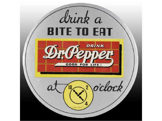 Appraisal: Dr Pepper Celluloid Sign with Envelope Description s Slightly bumpy