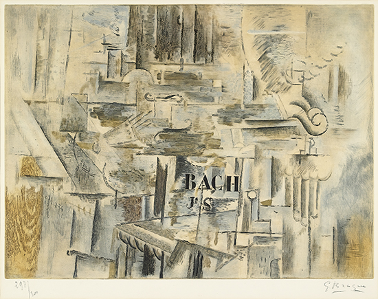 Appraisal: GEORGES BRAQUE after Hommage J S Bach Color aquatint and