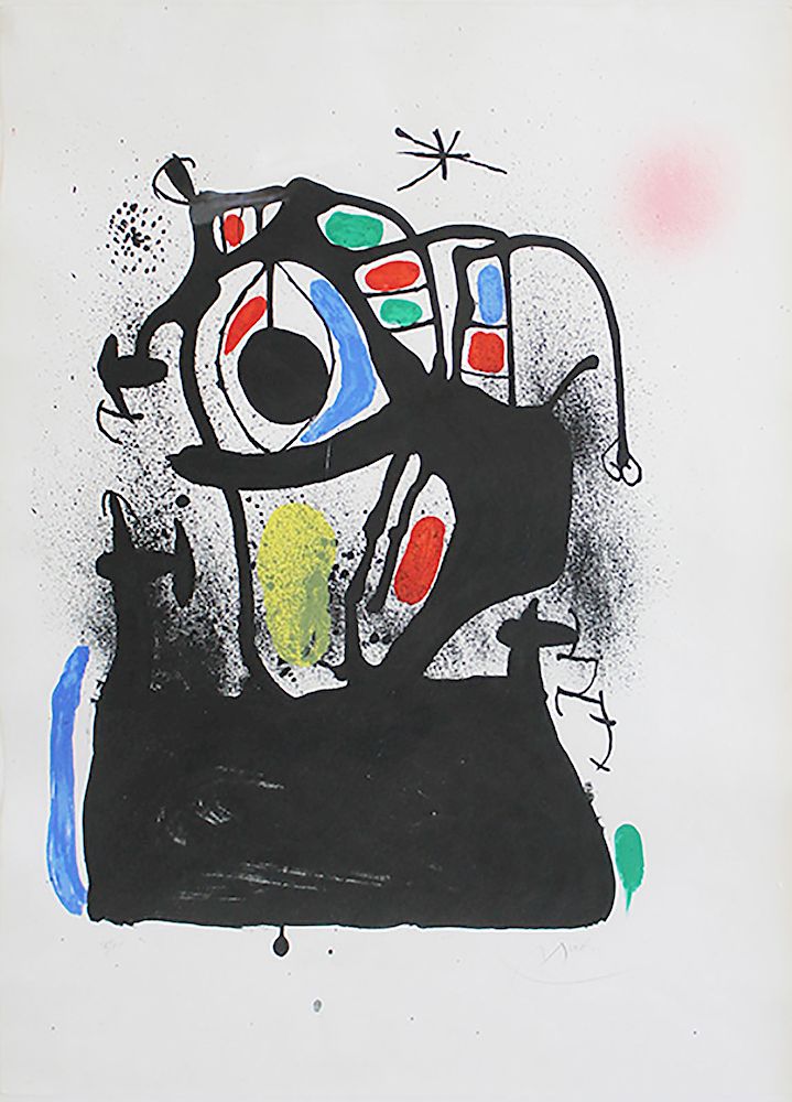 Appraisal: JOAN MIRO Le Magnetiseur - Fond Blanc Lithograph Edition of