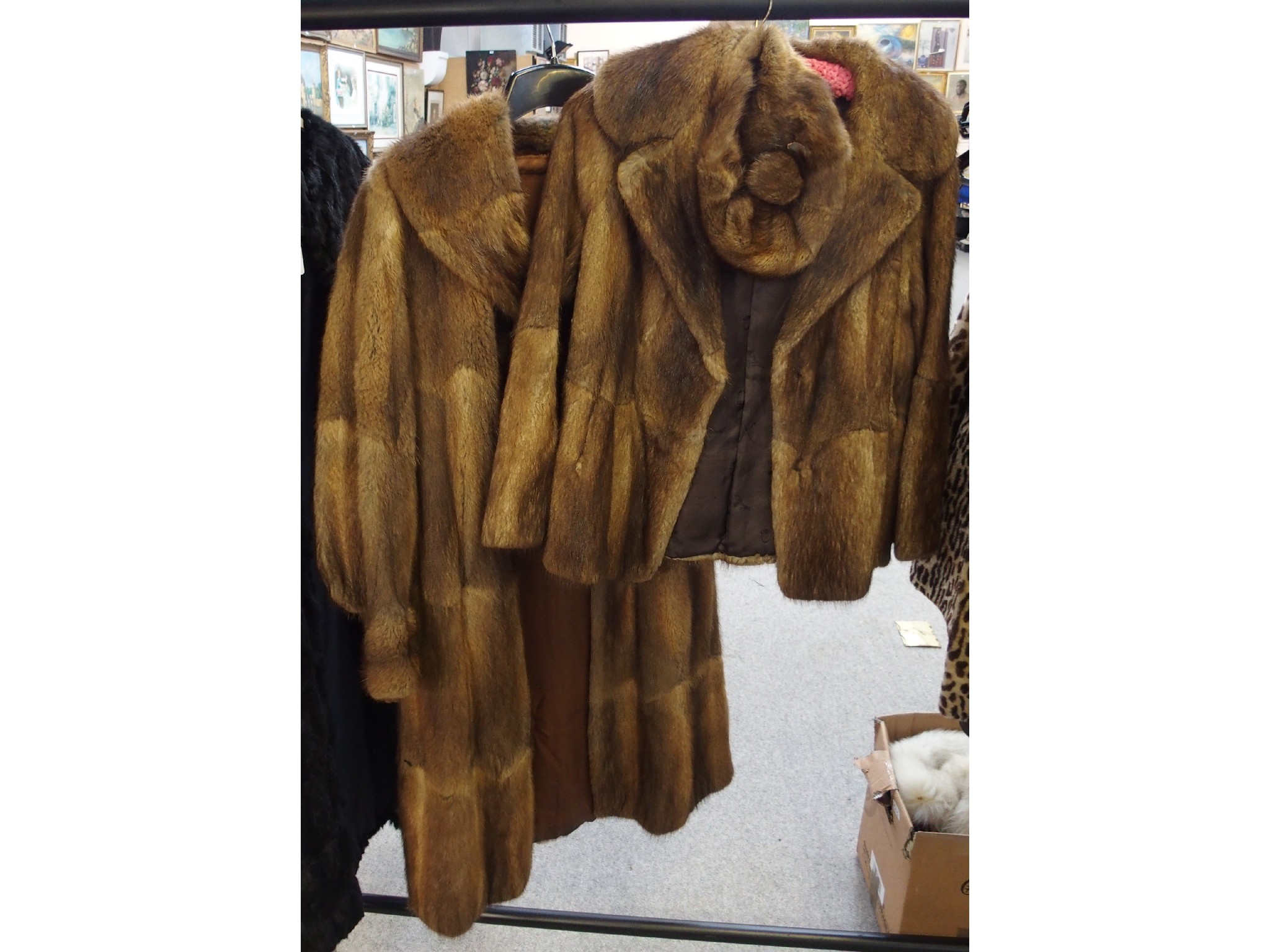 Appraisal: A short fur jacket by B Armstrong a long fur