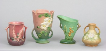 Appraisal: A Lot of Four Roseville Vases A lot of four