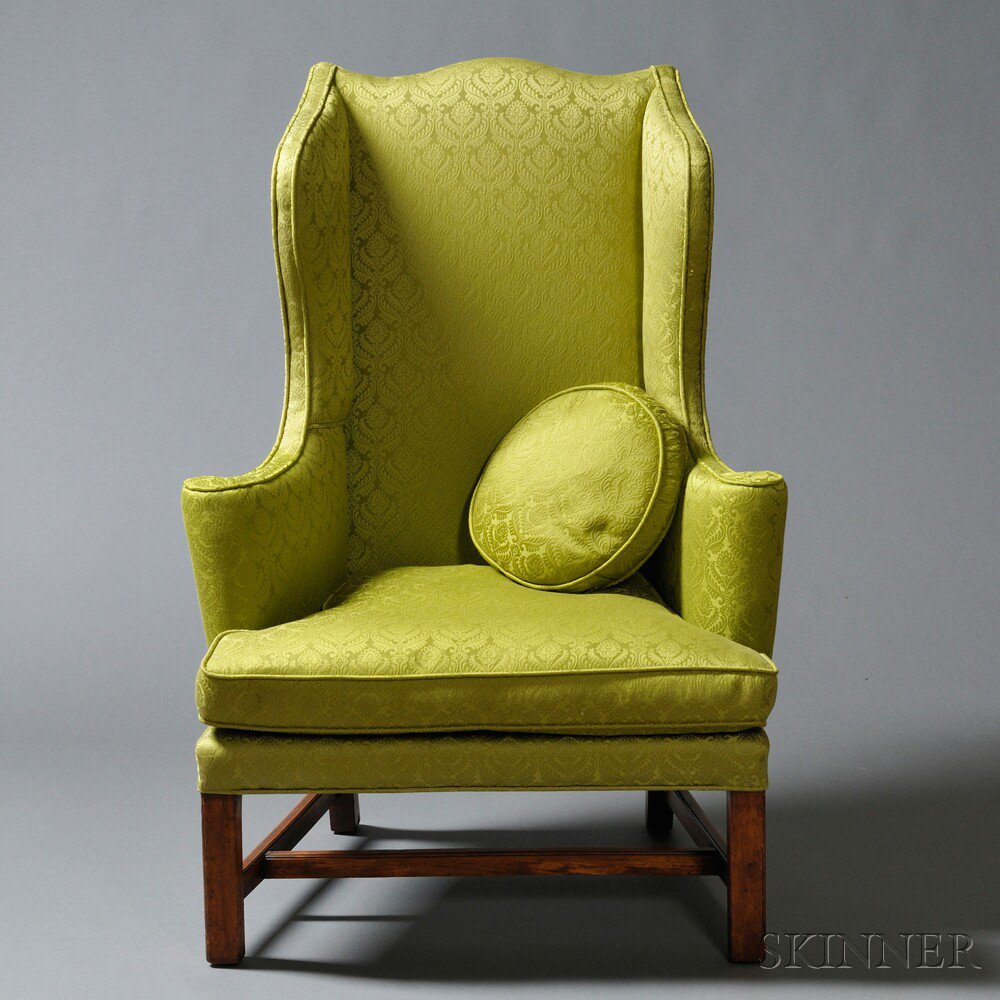 Appraisal: Chippendale Upholstered Easy Chair New England late th century the