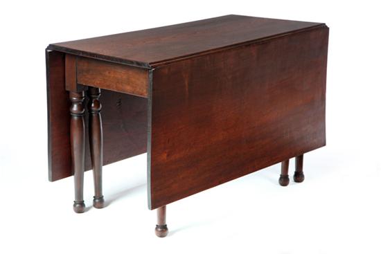 Appraisal: SHERATON DROP-LEAF TABLE American mid th century walnut and poplar