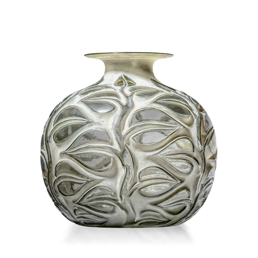 Appraisal: REN LALIQUE FRENCH - SOPHORA VASE NO designed grey and