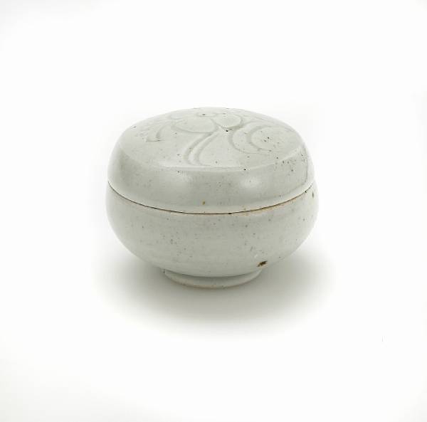 Appraisal: Bernard Leach English - covered box - glazed earthenware incised