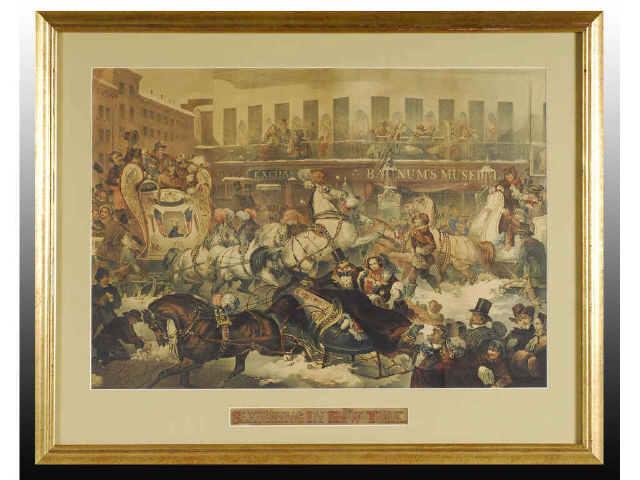 Appraisal: Sleighing in New York Print by T Benecke Description Great