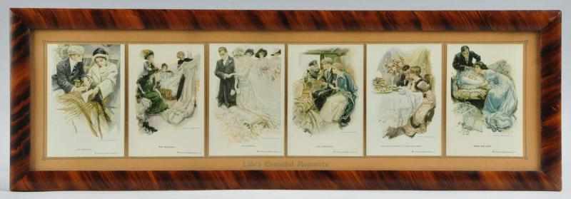 Appraisal: Harrison Fisher Life's Eventful Postcard Panel Condition Excellent Size Framed