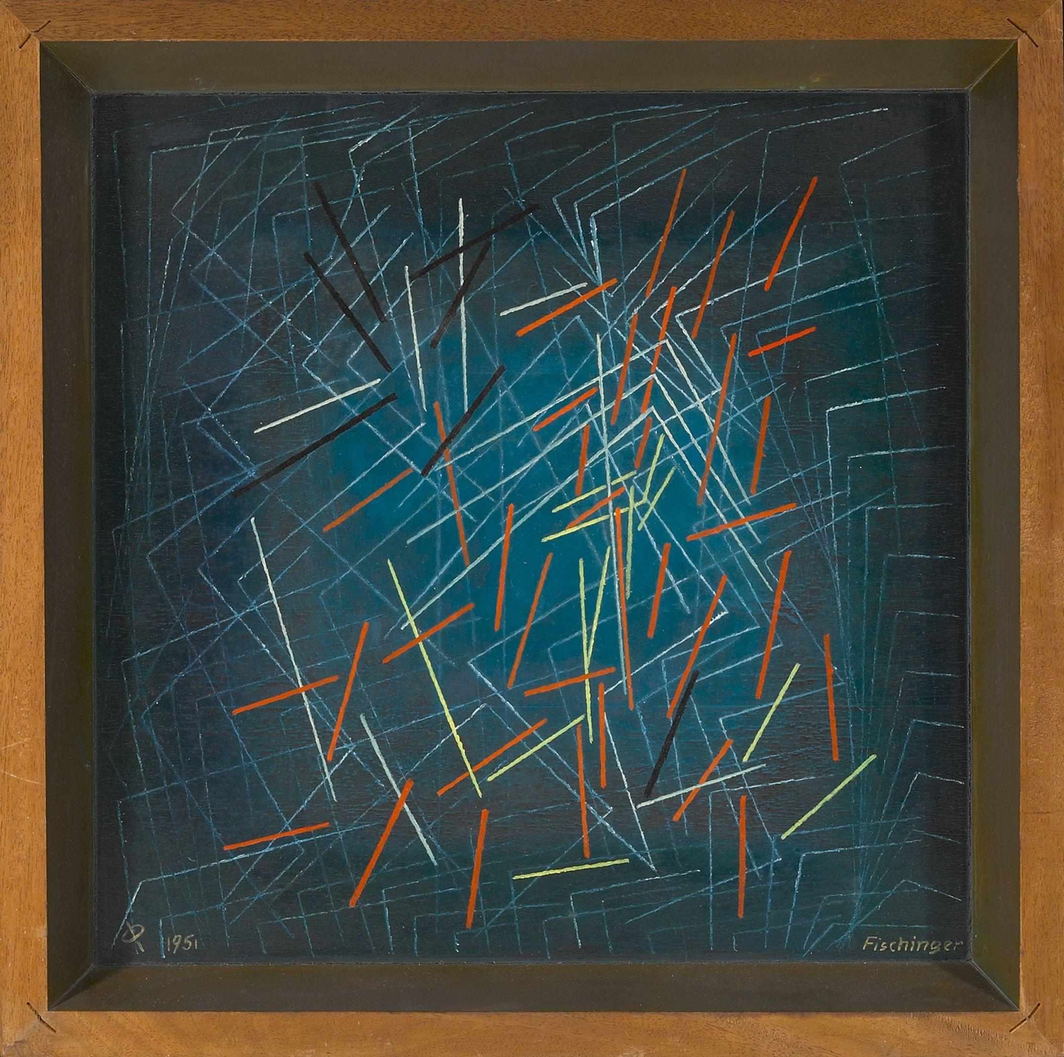 Appraisal: Oskar Fischinger German American - Untitled Dancing Sticks signed 'Fischinger'