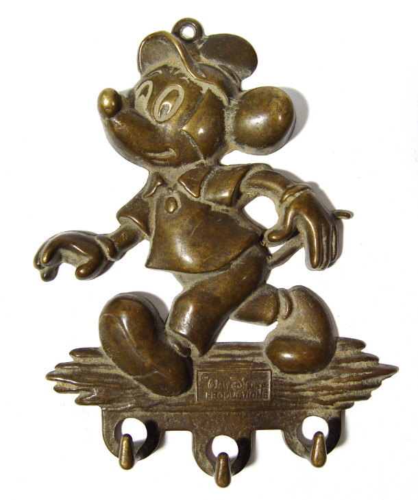 Appraisal: Walt Disney cast bronze Mickey Mouse key hook factory mark