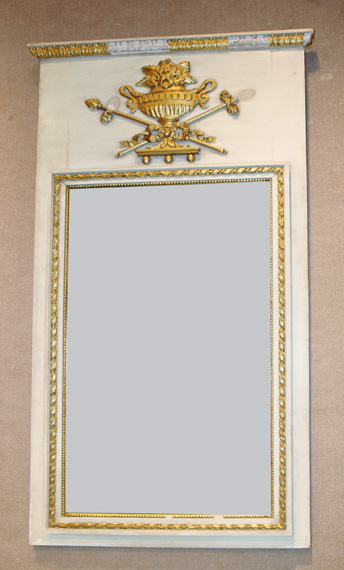 Appraisal: Neoclassical Style Parcel Gilt and Painted Mirror Estimate -