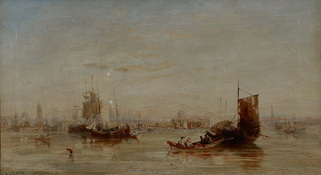 Appraisal: RICHARD SEBASTIAN BOND - Shipping and barges before a continental