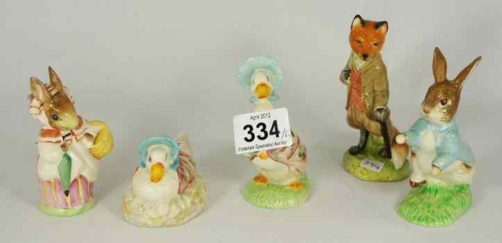 Appraisal: Beswick Beatrix Potter figures Peter Rabbit Jemima Made a Feather