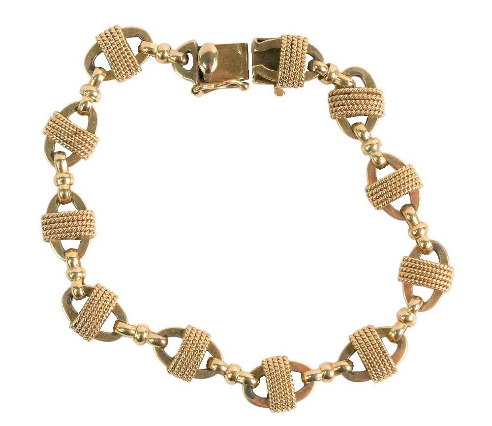 Appraisal: Karat Yellow Gold Tied Link Bracelet grams Karat Yellow Gold