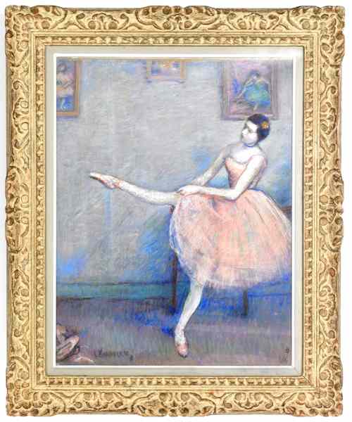 Appraisal: Louis Kronberg American French - pastel of a ballet dancer