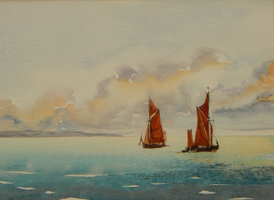 Appraisal: John Redman thC Masted boat watercolour signed cm x cm