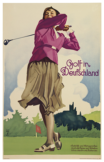 Appraisal: LUDWIG HOHLWEIN - GOLF IN DEUTSCHLAND Circa x inches x