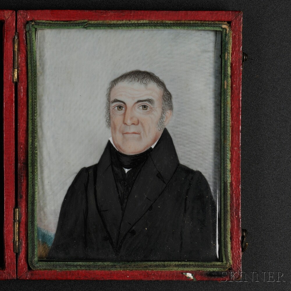 Appraisal: John Brewster Jr Connecticut and Maine - Miniature Portrait of