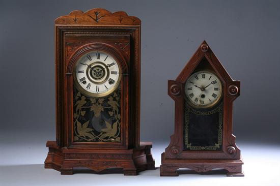 Appraisal: WM L GILBERT ALTAI SHELF CLOCK AND NEW HAVEN DERBY