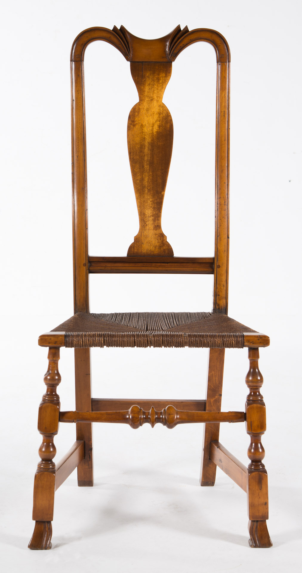 Appraisal: American Queen Anne Side Maple Chair circa New England yoke