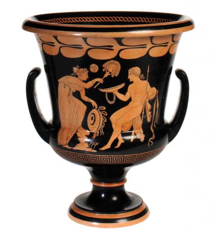 Appraisal: A COPELAND ATTIC RED FIGURE KRATER transfer printed in black