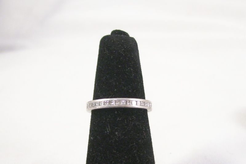 Appraisal: Ladies Platinum Eternity Wedding Band Band contains thirty-eight princess cut