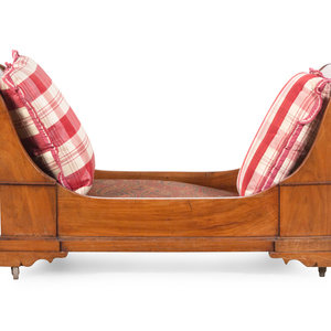 Appraisal: A Continental Fruitwood Pet Bed th Century Height x width