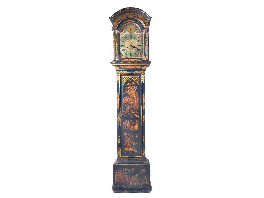 Appraisal: An th century longcase clock the arched hood enclosing a