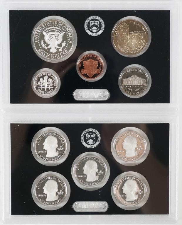 Appraisal: Seven Department of the Treasury US Mint silver proof sets