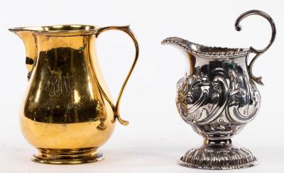 Appraisal: A silver gilt milk jug Edward Barnard Sons Ltd London