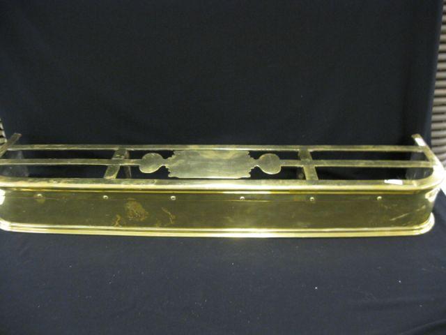 Appraisal: Early Brass Fireplace Fender wide deep