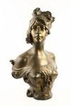 Appraisal: SCULPTURE - Circa French bronzed spelter bust portrait of Art