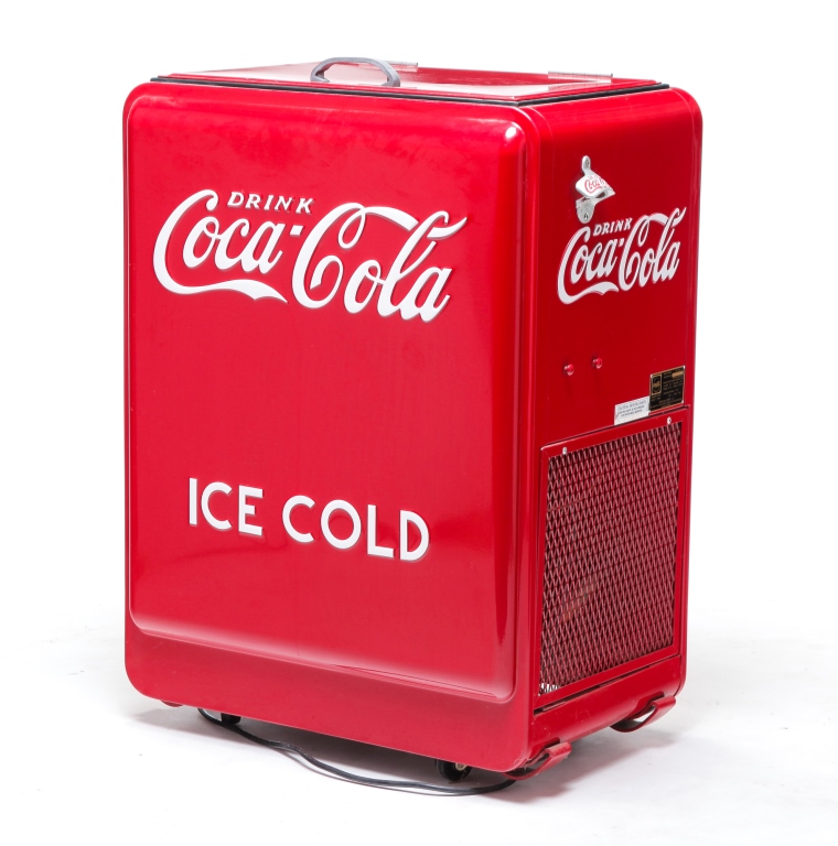 Appraisal: REPRODUCTION COCA COLA CHEST COOLER Contemporary reproduction Red with white