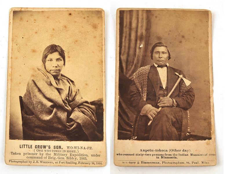 Appraisal: TWO CARTE DE VISITES INCLUDING ANPETU-TOKECA OTHER DAY CIRCA 'WHO