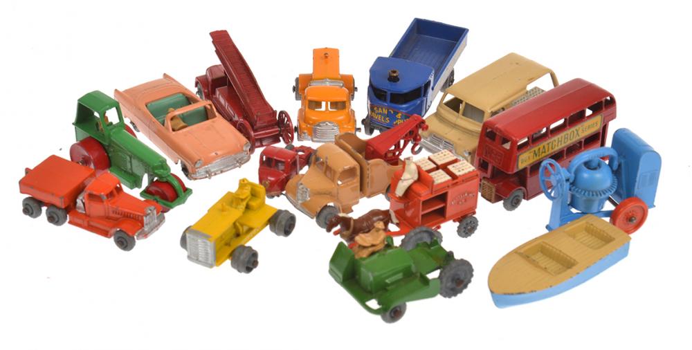 Appraisal: COLLECTION OF UNBOXED MATCHBOX MODELS INCLUDING MATCHBOX BUS SAND AND