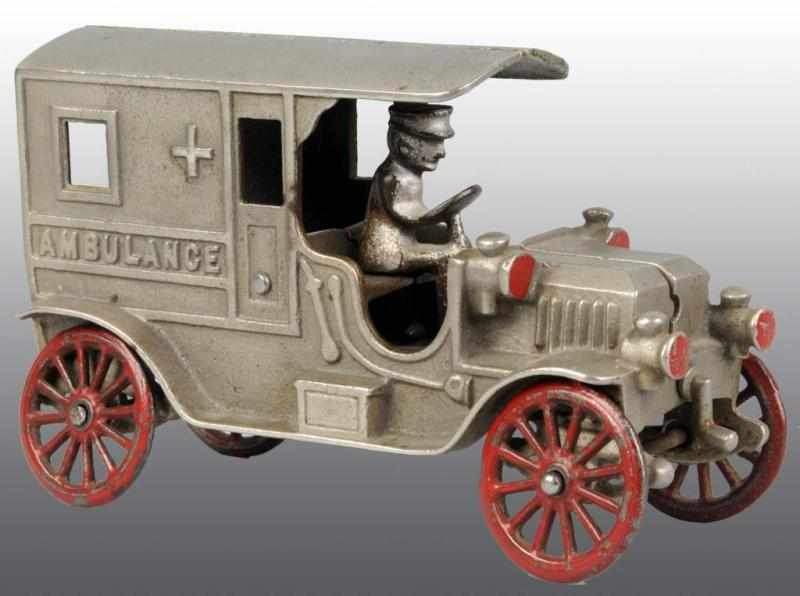 Appraisal: Cast Iron Ambulance Vehicle Toy Description American Original separate driver