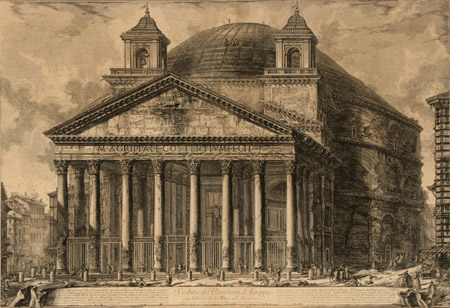 Appraisal: After Giovanni Battista Piranesi Italian - Veduta del Pantheon d'Agrippa