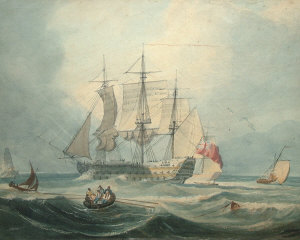 Appraisal: Follower of Thomas Buttersworth - - Sailors rowing out to