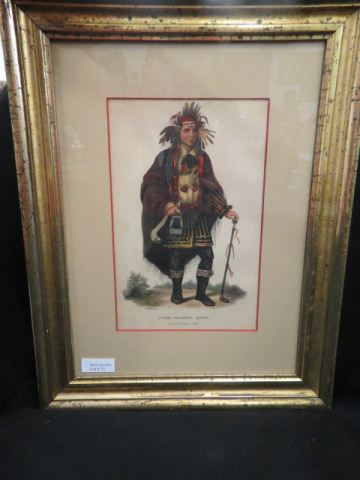 Appraisal: Print of Chippeway Chief Okee-Makee-Quid image area x in period