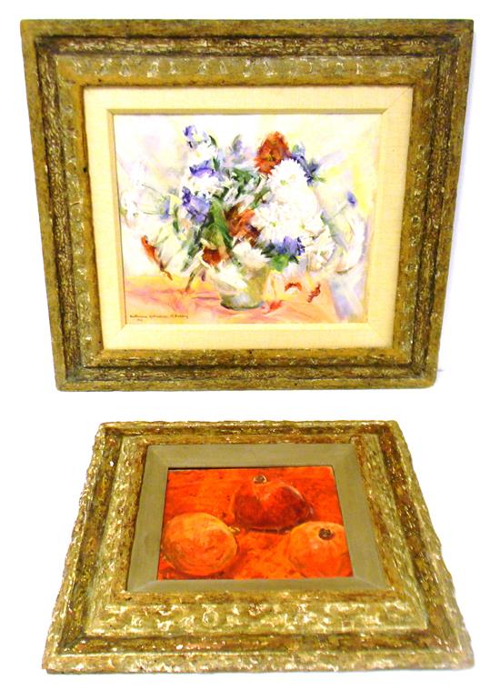 Appraisal: Katherine Gallagher McNerney Conneticut th C two small still life